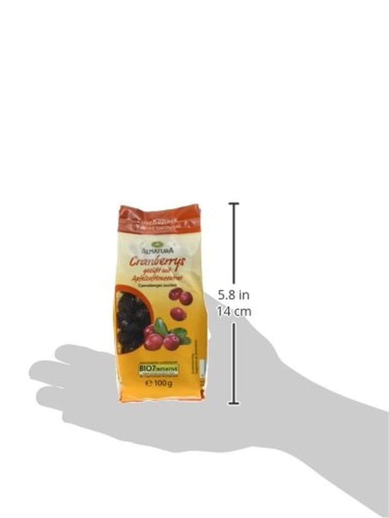 Bio brusinky, 100 gramů dehydratovaných produktů Naty Shop