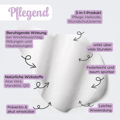 Millis Zaubertücher bei Windeldermatitis Baby, Bekannt aus "Die Höhle der Löwen", 25 Tücher (1 x 25er) s Aloe Vera, Mandelöl & Q10 - Pflegt, Schützt & dient als Wundschutz bei gereizter Haut