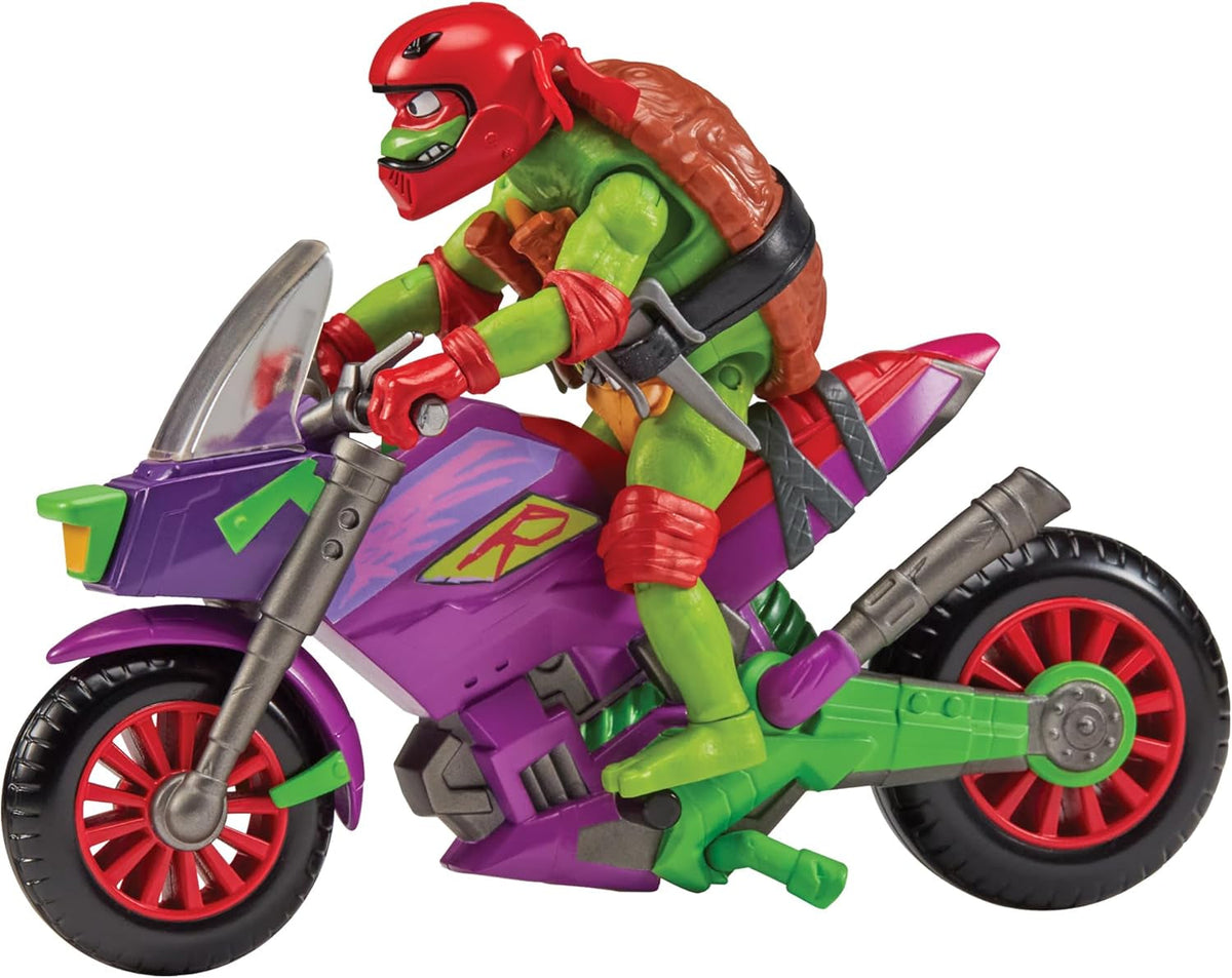 TEENAGE MUTANT NINJA Turtles - Základní postava Ray Fillet Akční figurky Naty Shop Cyklus purpurového draka s Raphem