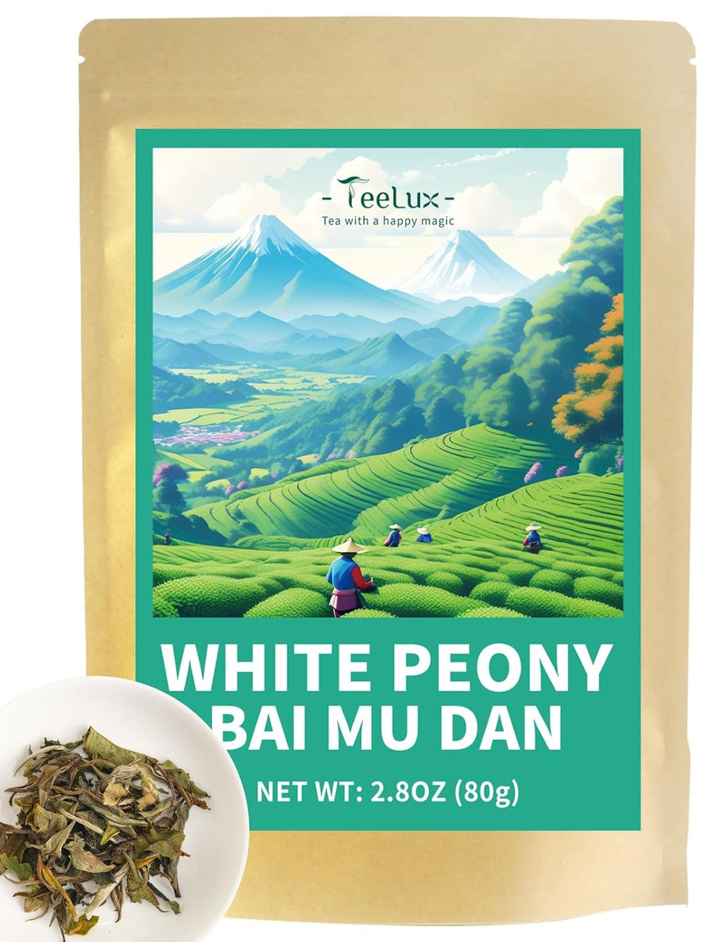Ceai verde premium Teelux vrac 200 g din China, vegan, răcoritor, bogat în antioxidanți, ceai verde natural pur, frunze de ceai vrac
