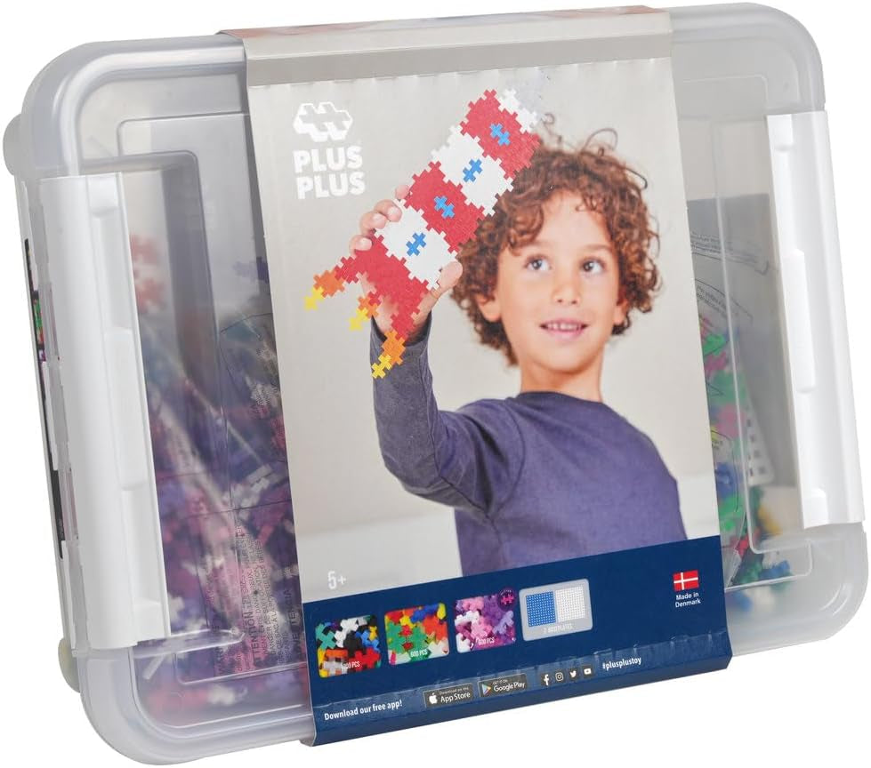Plus-Plus 9603406 Kreativ-Bausteine ​​​​Box, Geniales Konstruktionsspielzeug, 2400 Teile