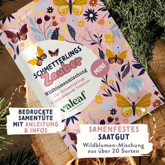 Schmetterlingswiese Blumensamen Schmetterlingsgarten I Blumensamen Balkon I Blumensamen Tütchen mit Wiesenblumen Samen I bienenfreundlich Blumensamen (Schmetterlings-Zauber mini)