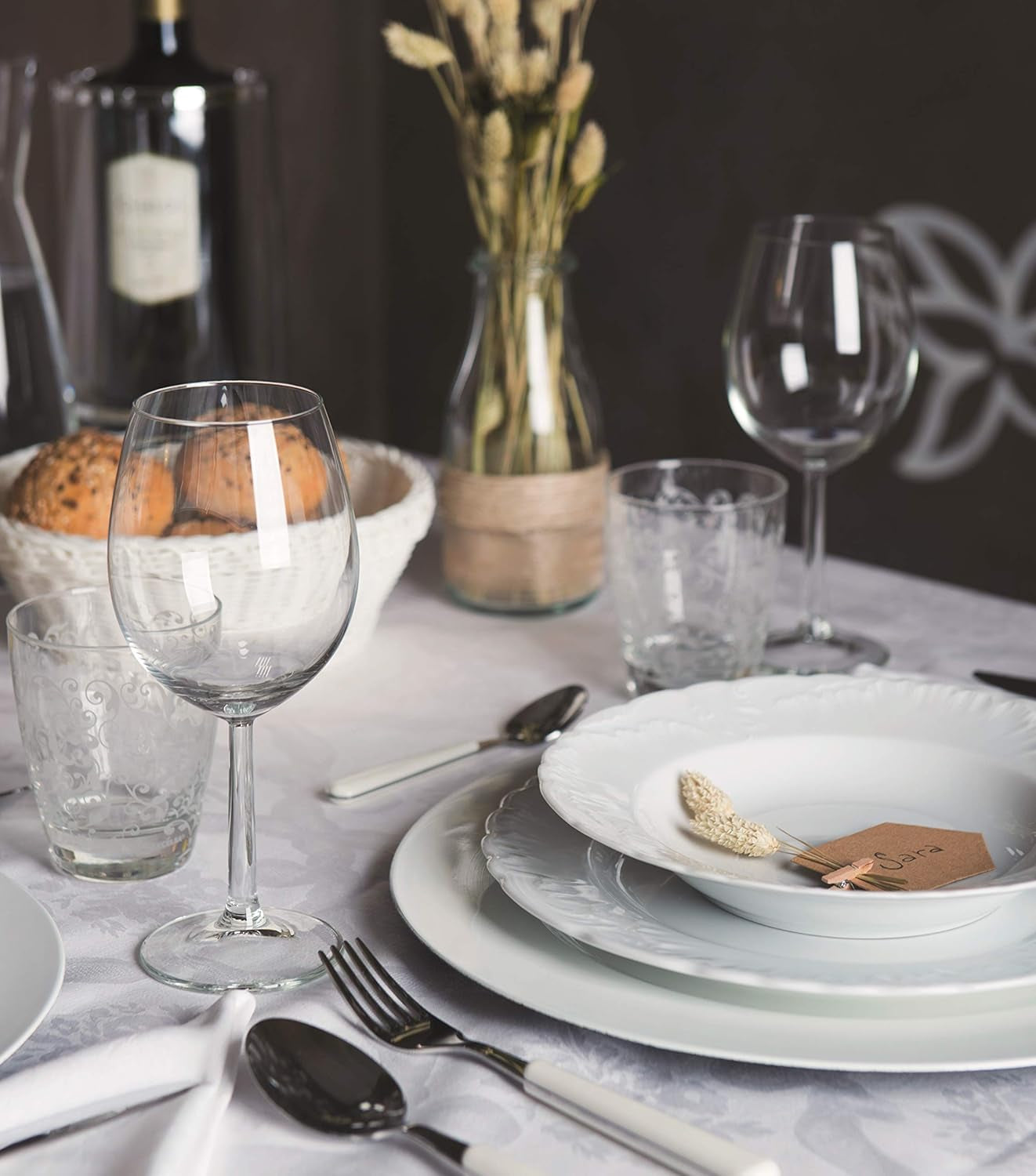 Set de tacâmuri Excelsa, 18 piese, alb