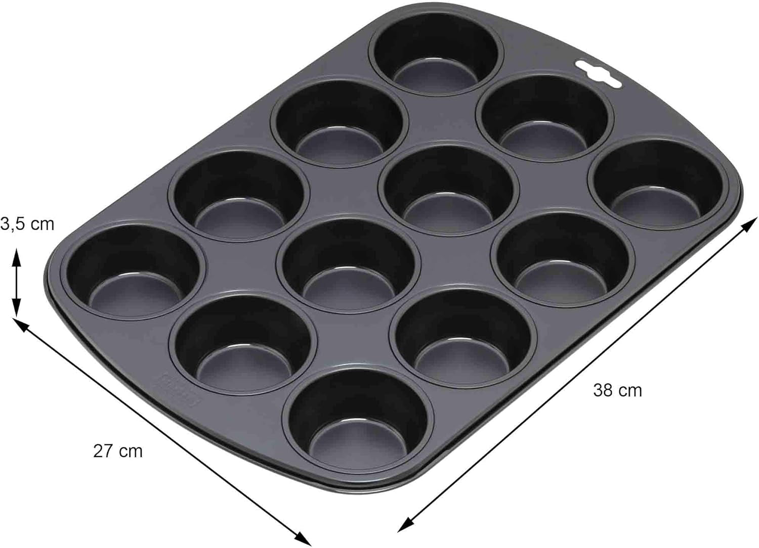 Originální Kaiser Inspiration Muffinform-Set 2-Teilig, Muffinblech Mit Xmas Papierbackförmchen Für 12 Muffins, 38 X 27 Cm, Cupcake Form Antihaftbeschichte, Schwarz Formy a plechy na pečení Naty Shop