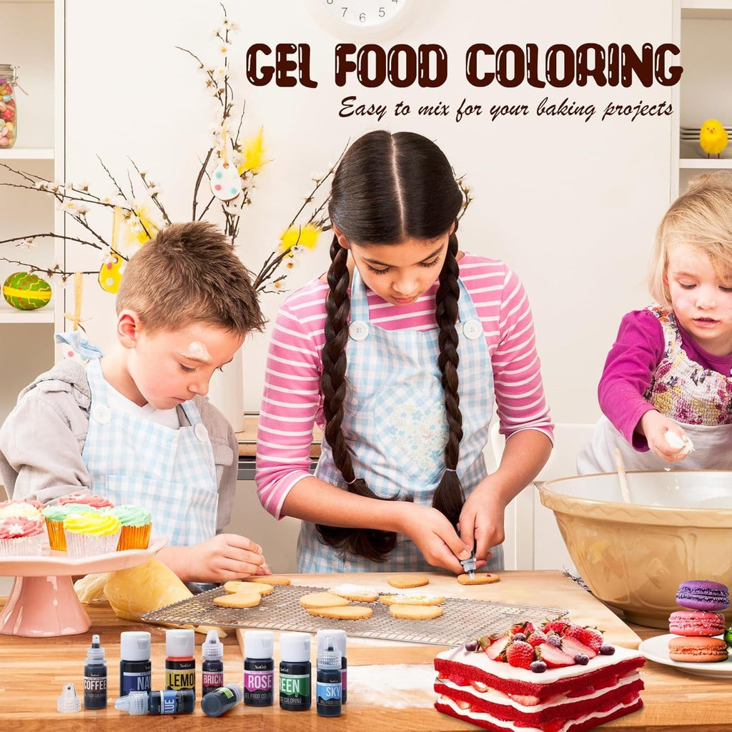 Colorant alimentar în gel - Colorant alimentar în gel foarte concentrat pentru prăjituri, copt, ouă de Paște, băuturi - Colorant alimentar fără zahăr pentru fondant, glazură, slime, decorarea torturilor (Red Velvet, 150G)