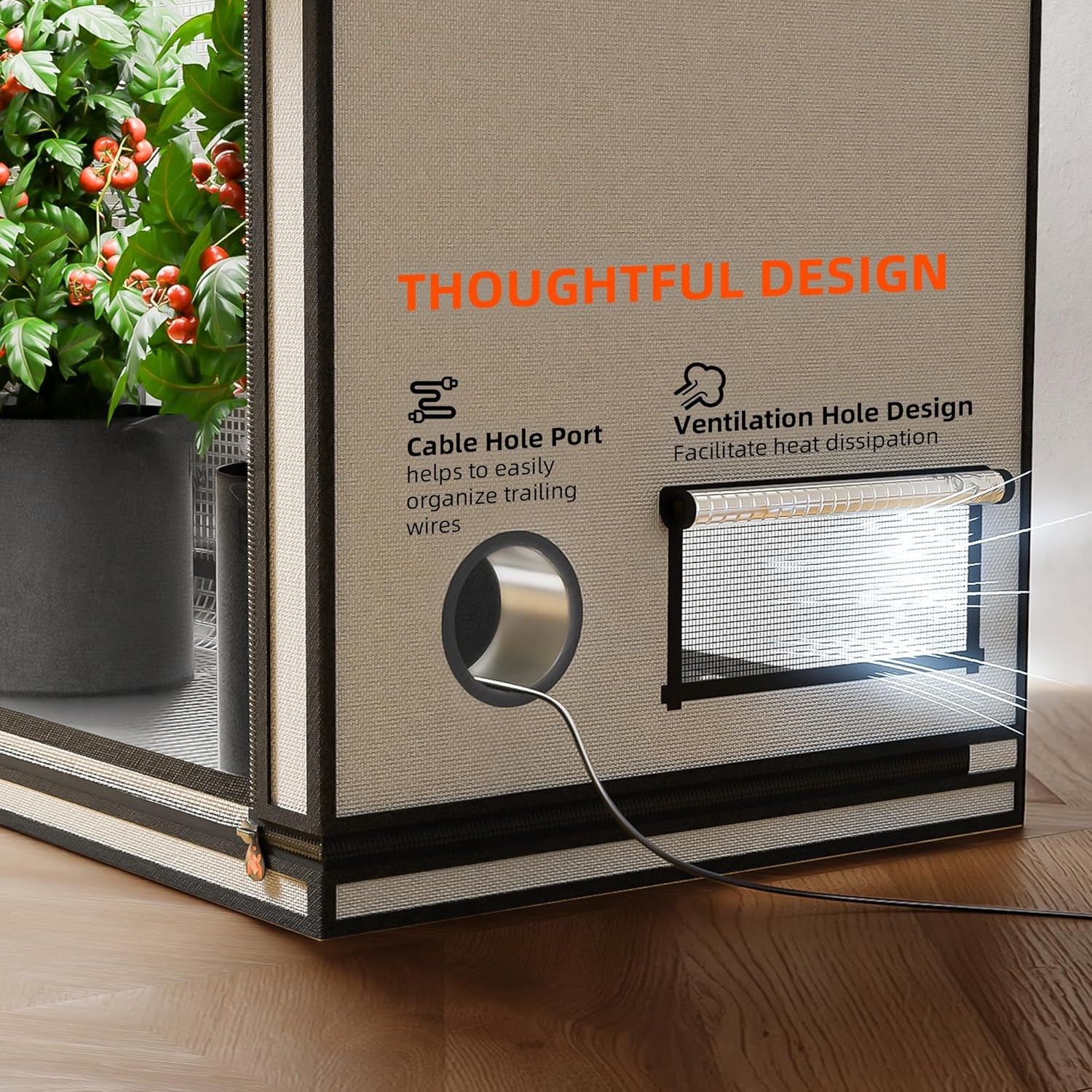 Pěstební stan Spider Farmer Pro 70x140x200cm s rolovacími dveřmi, pozorovacím oknem, odnímatelným podlahovým panelem, tkanina Mylar 2000D, pro vnitřní hydroponii s SF4000, G4500, SE4500