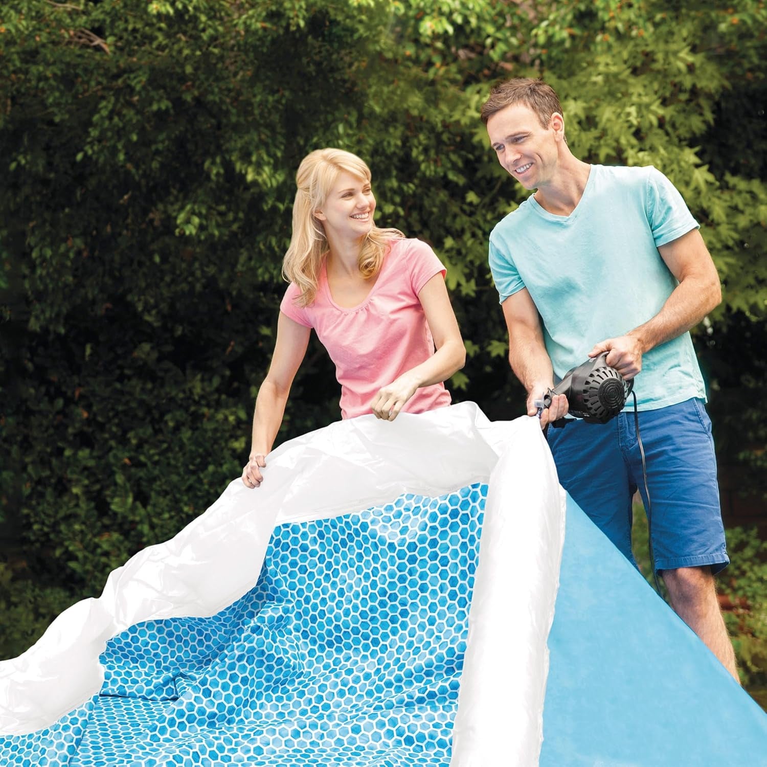 Nadzemní bazén Intex Easy Set – pro děti, 183 cm x 183 cm x 51 cm, 28101NP, modrý