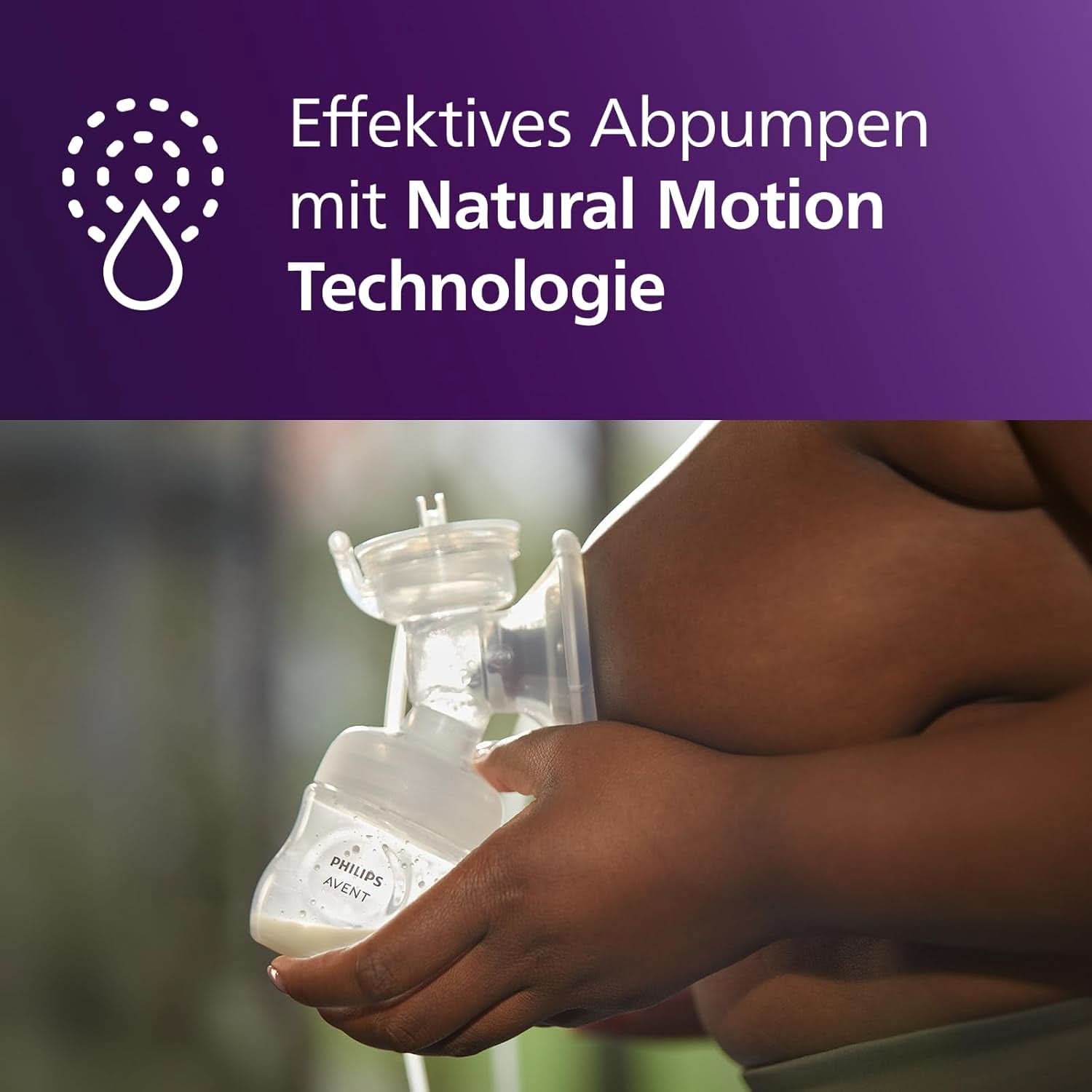 Philips Avent Elektrische Natural Motion Milchpumpe - Set Zum Abpumpen, Aufbewahren Und Füttern Inkl. Flaschen, Schnuller Und Becher (Modell SCD340/31) Potraviny a doplňky pro kojení Bebe Naty Shop