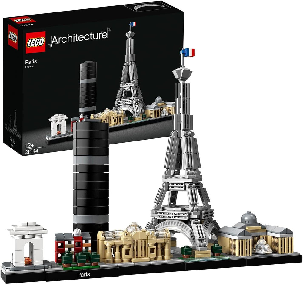 LEGO Architecture Paříž, Eiffelova věž, Champs-Élysées a modelová stavebnice Louvre, kolekce Skyline, dekorace pro domácnost a kancelář, nápady na dárky pro sběratele, muže a ženy 21044 Stavebnice Besuche den LEGO-Store Single