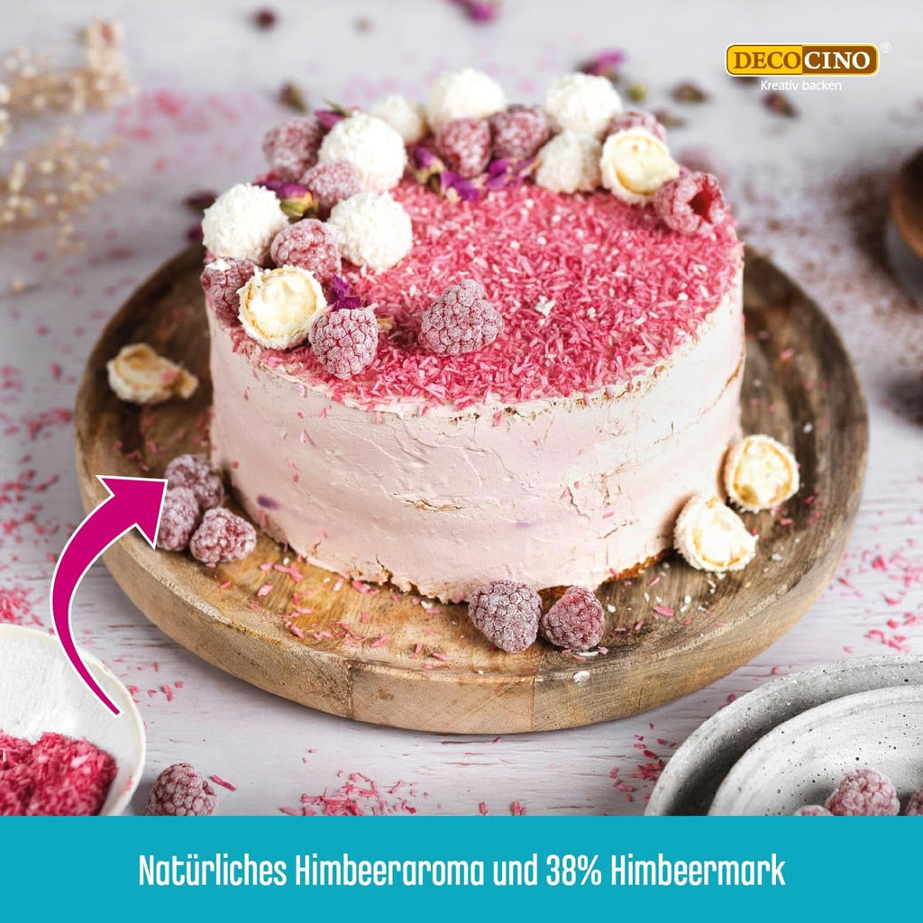 DECOCINO Pastă de zmeură, 50 grame, aromă de copt cu aromă naturală de zmeură, pentru rafinarea ciocolatei, deserturilor și prăjiturilor Glazuri si Decor Naty Shop