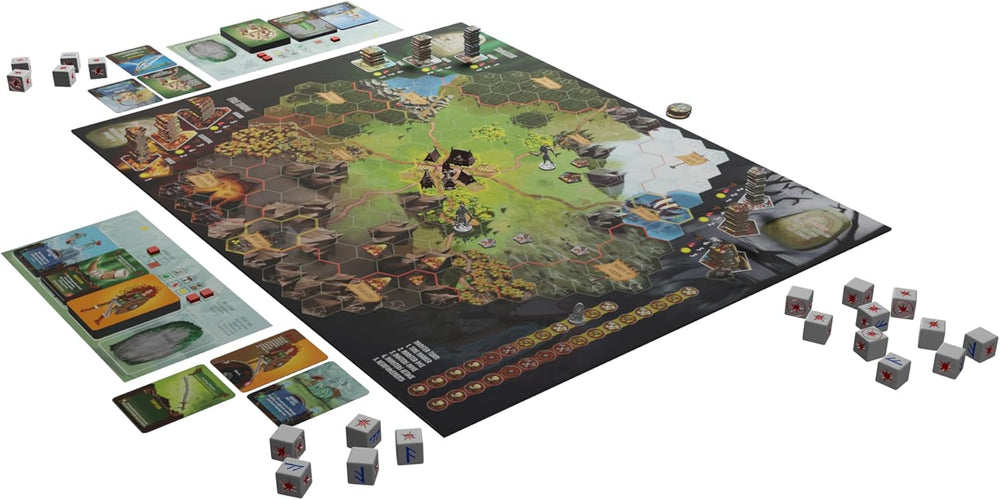 Fate: Defenders of Grimhelm, ELSNER Games, Kooperativní fantasy desková hra, Tower Defense Strategy, 1–4 hráči, Věk 14+, Epické dobrodružství, Heroes & Magic, Taktická hra, FryxGames