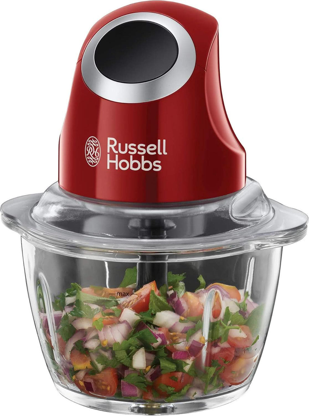 Russell Hobbs Standmixer [1,5L Glasbehälter] Desire Rot (Starker 0.9PS Motor, Impuls-/Ice-Crush-Funktion, Edelstahlmesser, Bpa-Frei Mixer, Elektrischer Zerkleinerer, Smoothie-Maker) 24720-56 Mama si Copilul Naty Shop Mini-Zerkleinerer