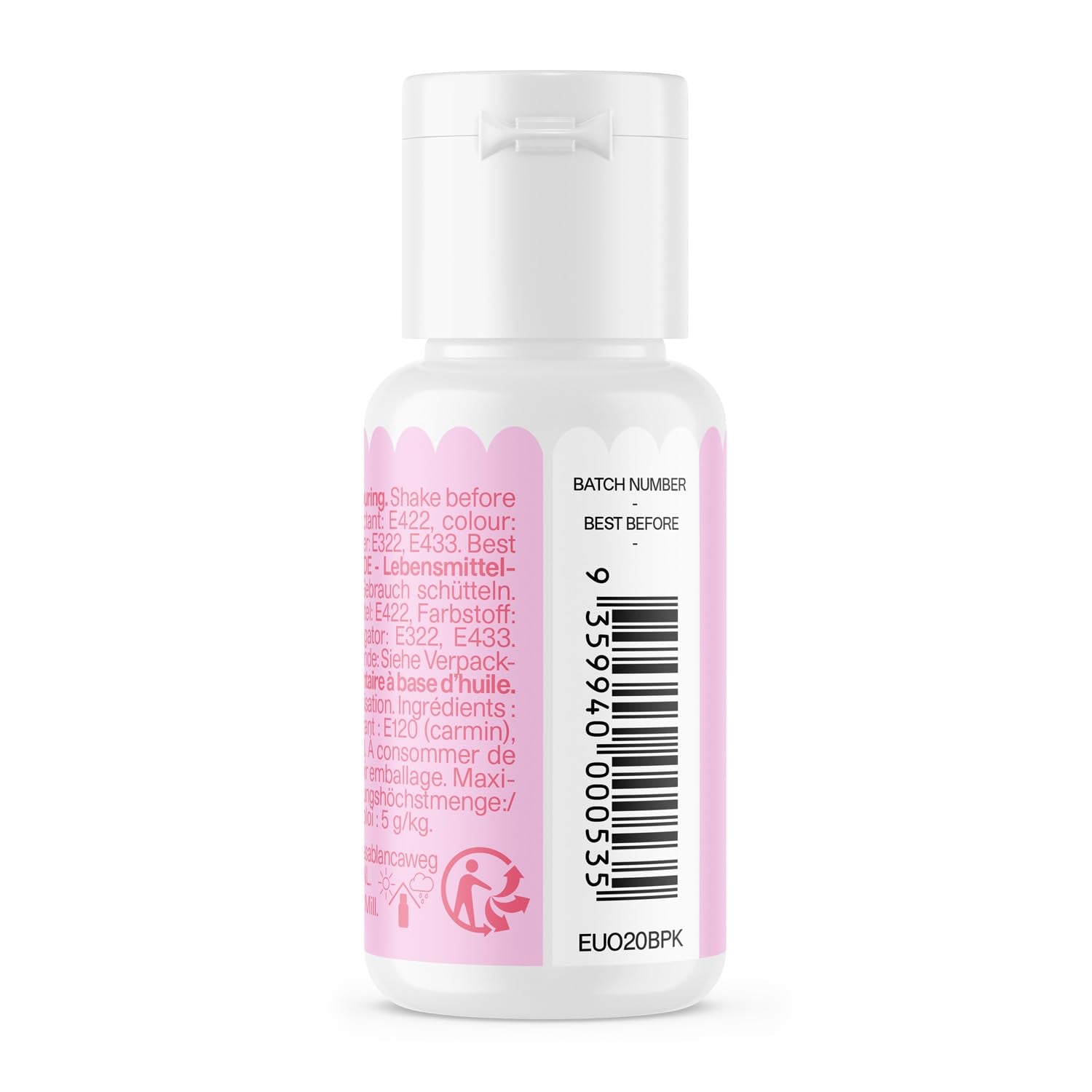 Colorant alimentar pe bază de ulei Colour Mill, amestec de ulei roz pal - Colorant alimentar pentru ciocolată, fondant, brioșe, prăjituri, copt, macaroane - Colorant alimentar pentru decorarea torturilor - 100 ml