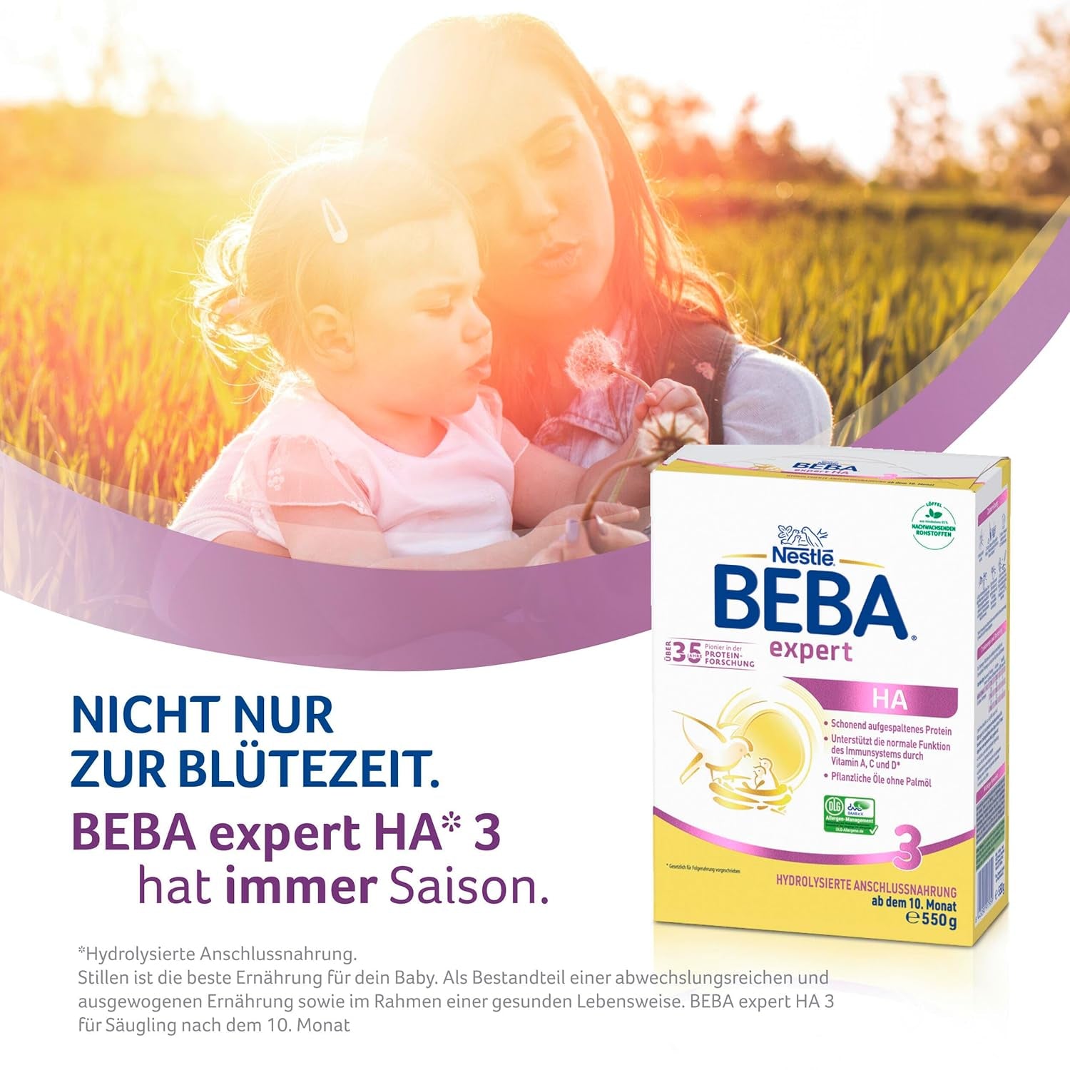 BEBA expert HA 3 Hydrolyzované pokračovací mléko, od 10 měsíců, 1 balení (1 x 550 g)