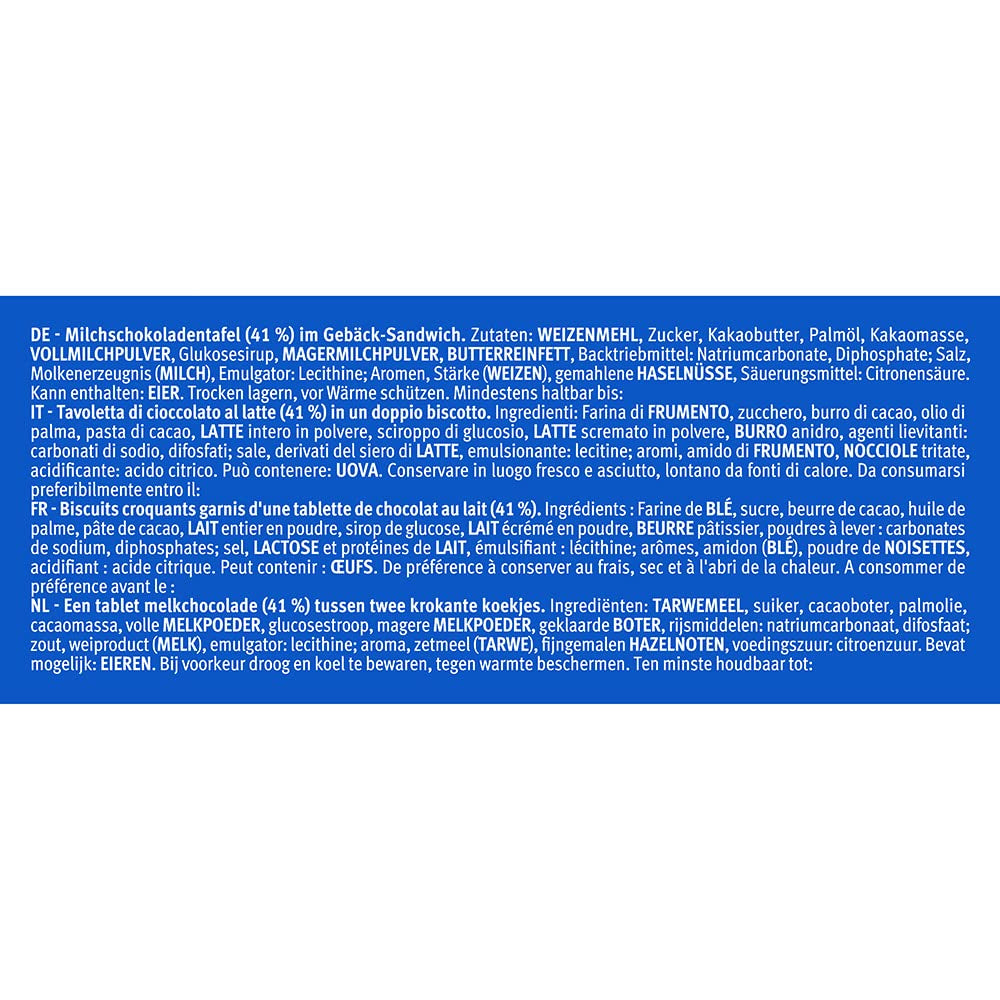 VYZVEDNĚTE! minis Original + Choco&Milk (1 x 1,06 kg), mini svačiny s křupavou tabletou mléčné čokolády mezi dvěma sušenkami, balení po 100 porcích