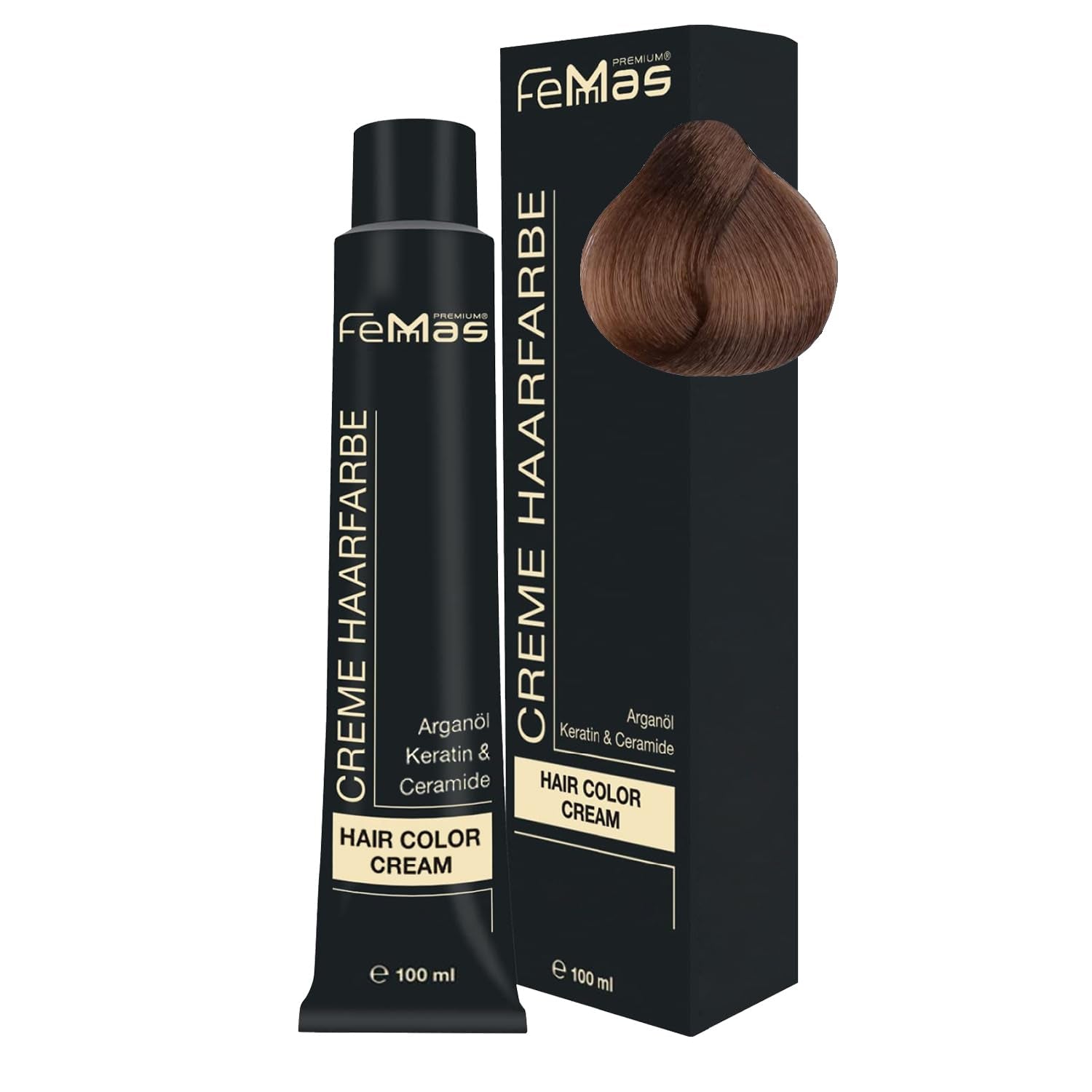 FemMas Hair Colour Pure & Mix Red I Cremă profesională cu ulei de argan, keratină și ceramide I Ca o vopsea de păr permanentă sau nuanță pentru rezultate radiante, de lungă durată I 100 ml