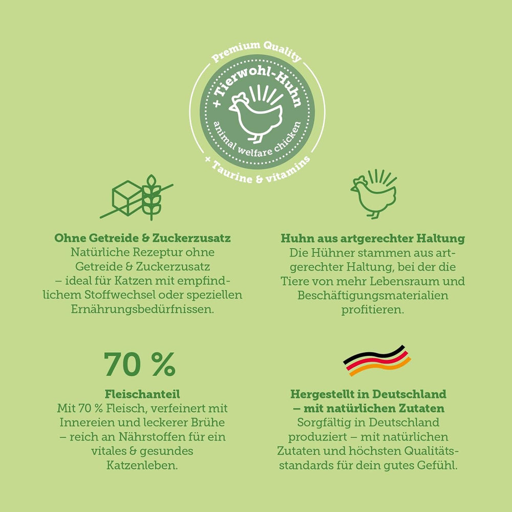 MERA Cats Nature Insekt Premium Katzenfutter Nass 12x85g | ohne Zucker und Getreide| Nachhaltig & mit viel Insektenprotein | Adult Katzennassfutter