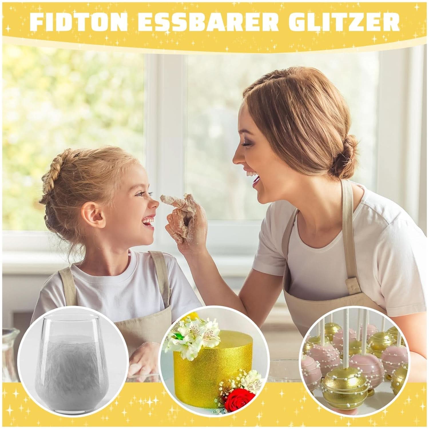 Jedlé třpytky, prášek, 5 gramů Glitter Naty Shop