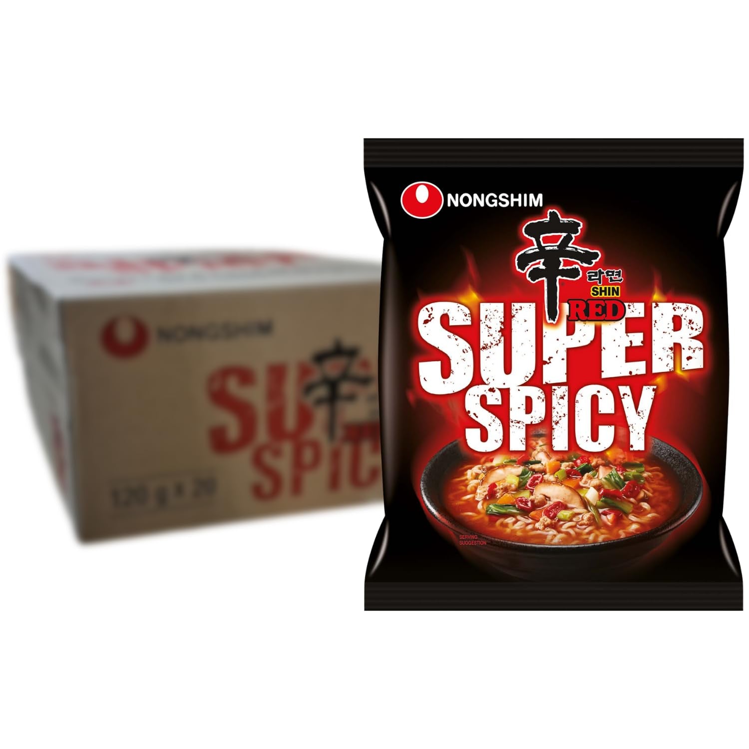 Nongshim - Instantní nudle Shin Ramyun - Multi Pack (20 x 120 g) - Design produktu se může lišit
