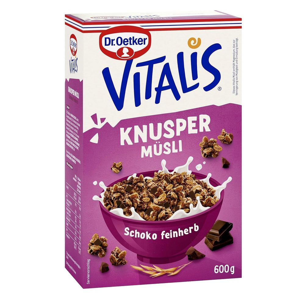 Dr. Oetker Vitalis Crunchy Flakes: Křupavé müsli s kukuřičnými lupínky a kousky mandlí, balení 5 ks (5 x 600 g)