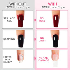 AIMEILI Latex Peel off Tape Nagellack Korrektor Hautschutz Fingerschutz Für Nail Art Palisade Geruchlos Weiß 15Ml