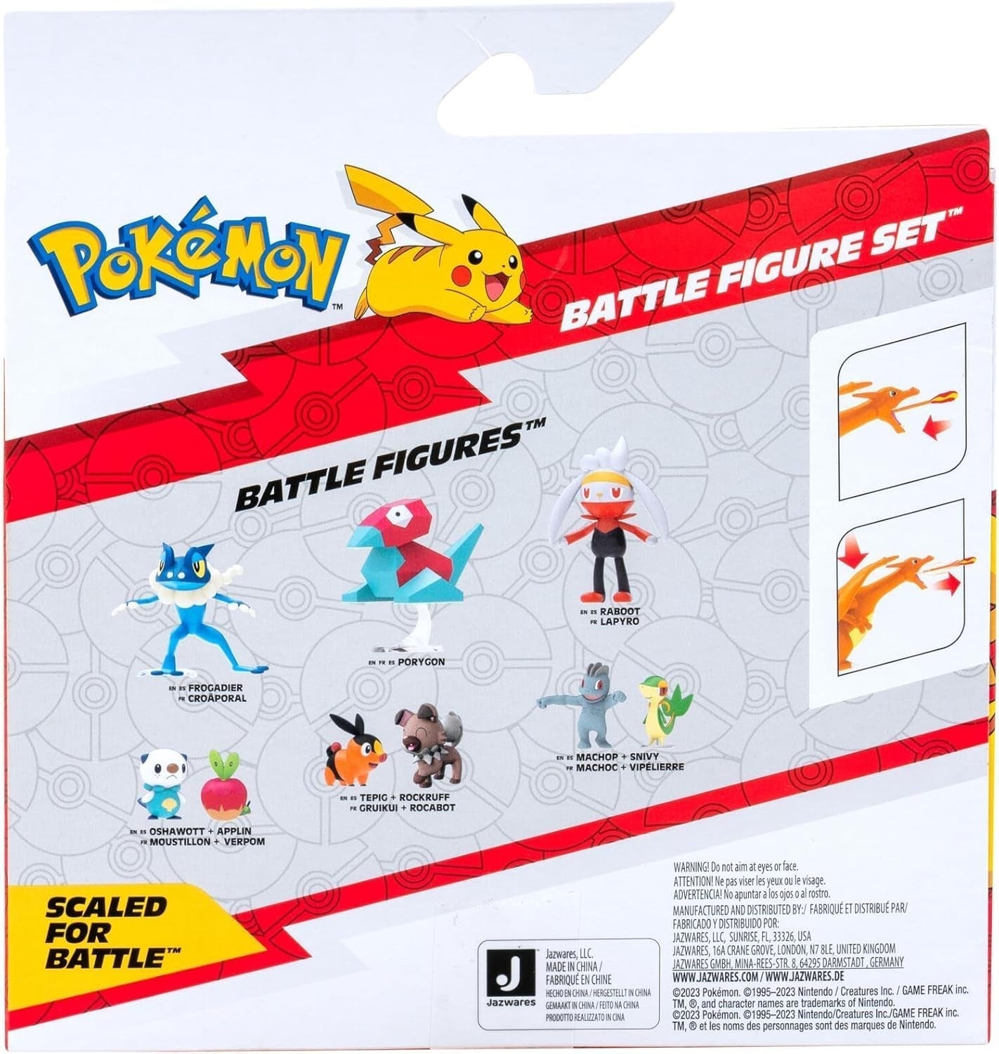 Pokémon PKW3459 - Battle Figure Pack - Glurak & Pikachu, mobilní Glurak s akčními figurkami Pikachu Naty Shop