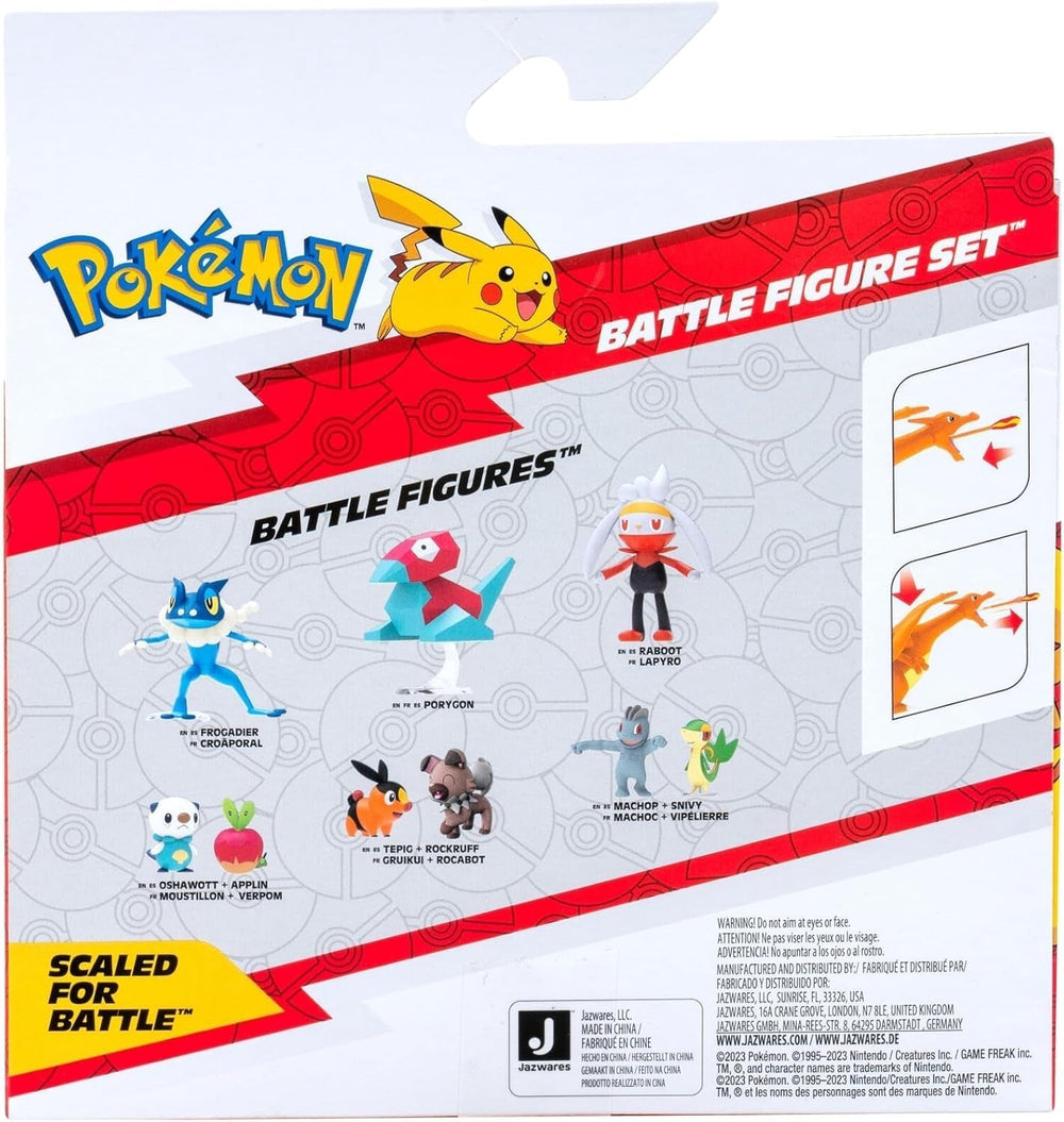Pokémon PKW3459 - Battle Figure Pack - Glurak & Pikachu, mobilní Glurak s akčními figurkami Pikachu Naty Shop