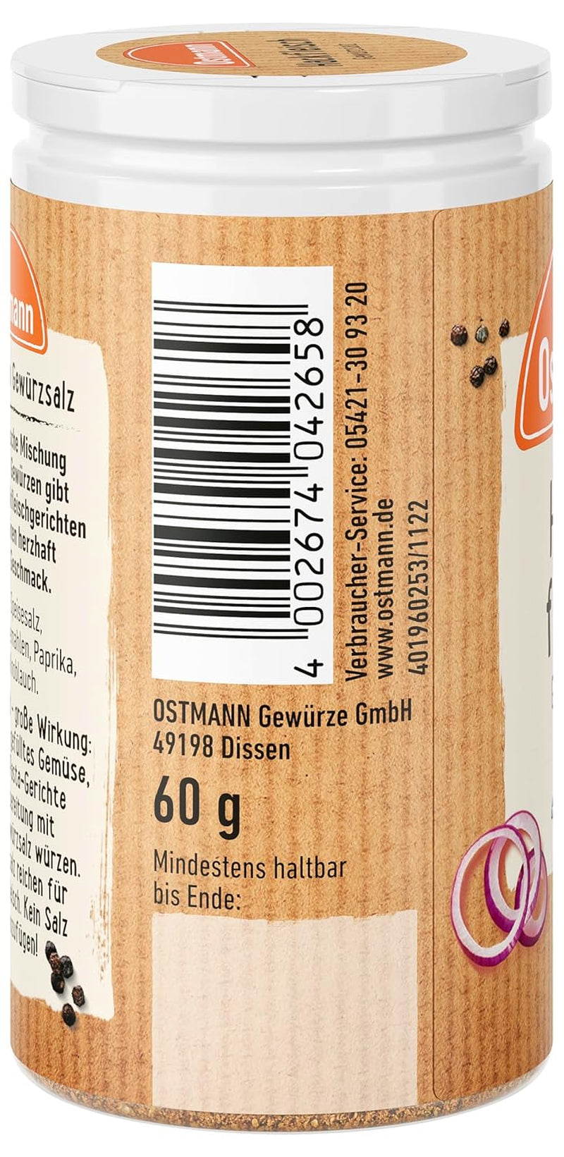 Ostmann Gewürze - Hackfleisch Gewürzsalz | Gewürz für Hackfleisch, Buletten nebo Cevapcici | 60 g ve Streudose