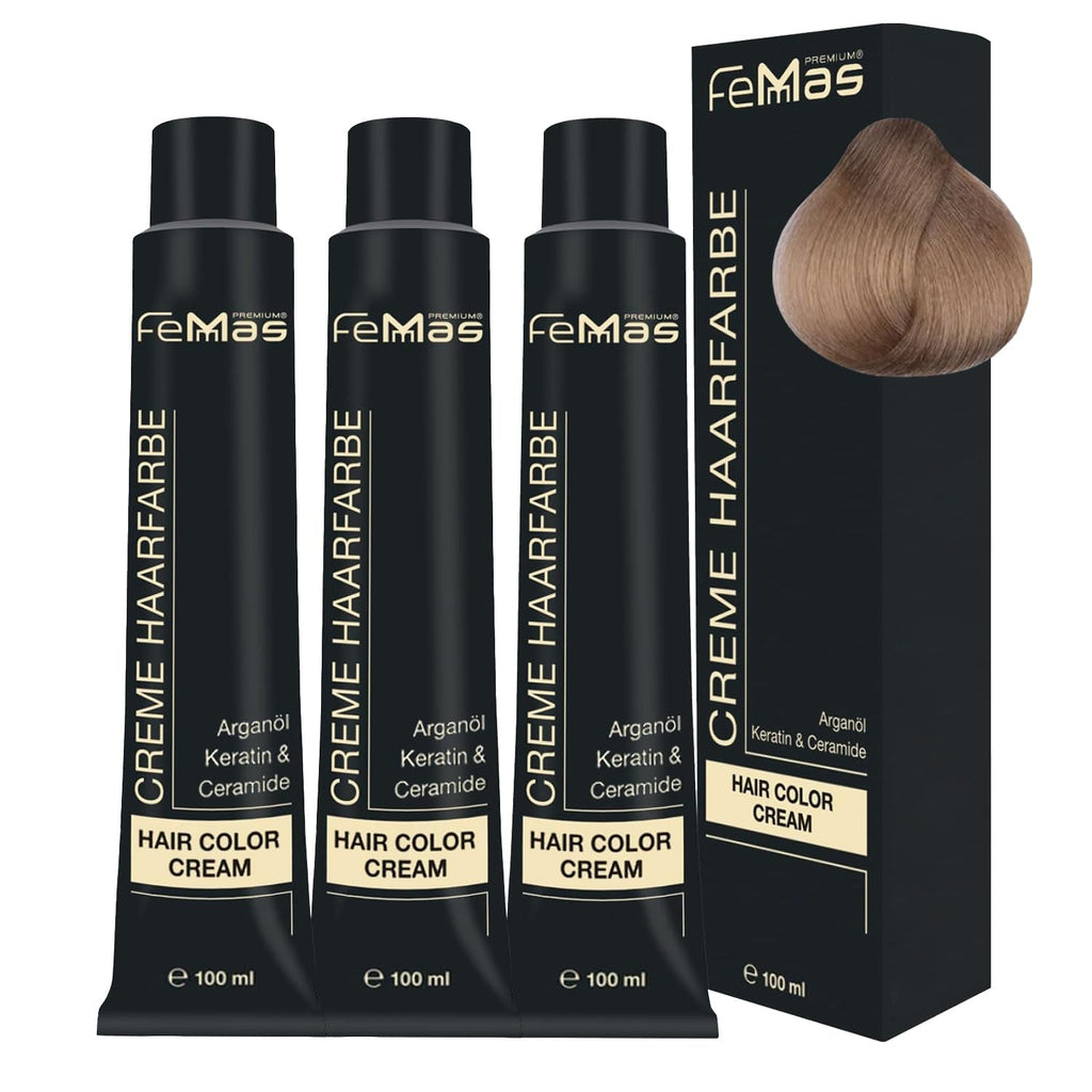 FemMas Hair Colour Pure & Mix Red I Cremă profesională cu ulei de argan, keratină și ceramide I Ca o vopsea de păr permanentă sau nuanță pentru rezultate radiante, de lungă durată I 100 ml