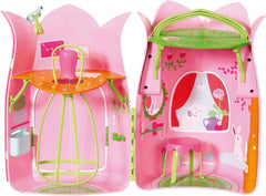Pohádková chaloupka BABY Born, skládací domeček pro panenky 18 cm se stolkem, krbem, lenoškou a teleskopem, růžovo-zelená, 833803 Zapf Creation Dollhouses Naty Shop
