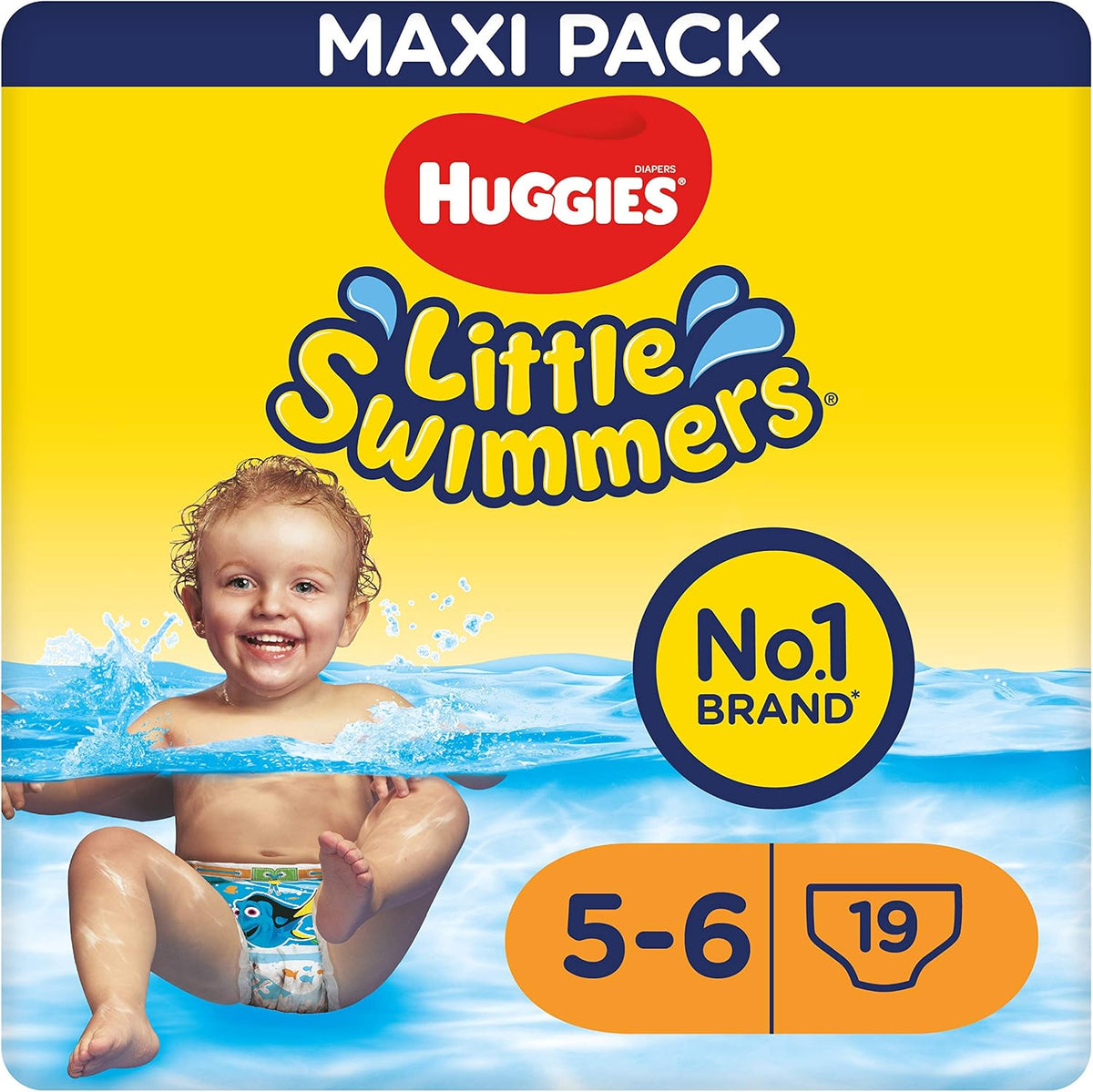 Plavecké plenky Huggies Little Swimmers velikost 5/6 (12-18 kg), 1 balení po 19 kusech