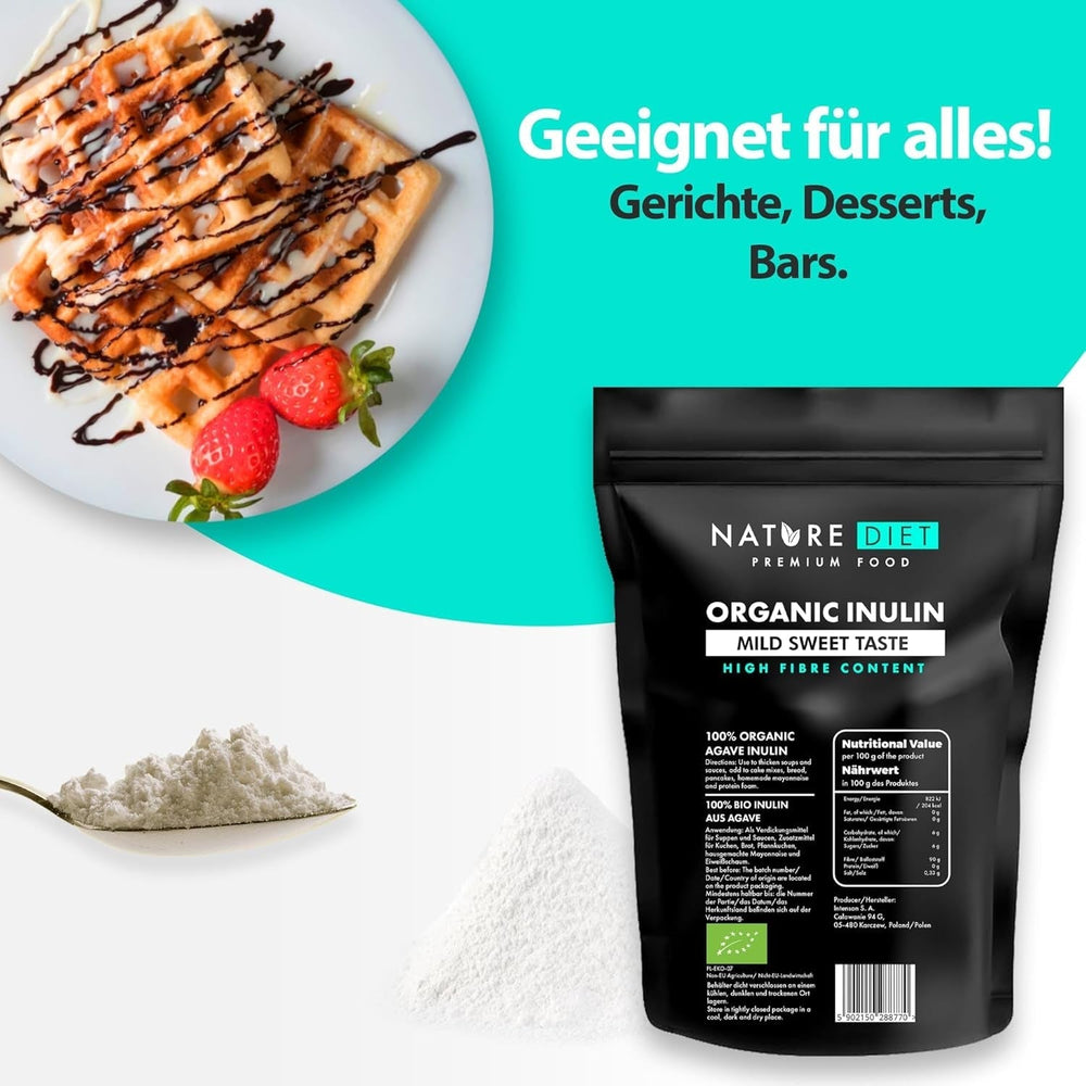 Nature Diet - Bio-inulin 1 kg | Aus Agave | Natürliches Präbiotikum Sladidla Naty Shop