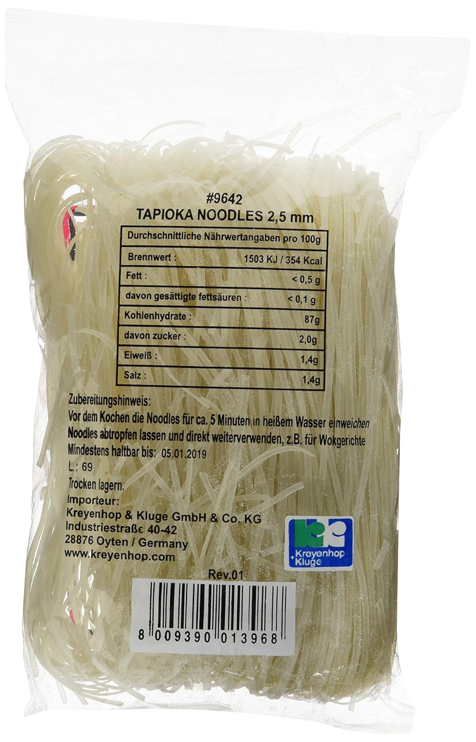 Rýžové nudle s tapiokou 2,5 mm (Huû tieáu nam vang) (1 x 400 g)