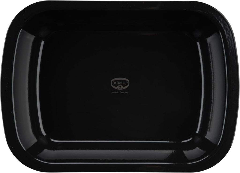 Dr. Oetker Back-Idee Kreativ Dessert- Und Auflaufform Aus Emaille, 39,5 X 28 X 6,5 Cm– Hitzebeständig Bis 400°C, Schnittfest, Kratzfest, Induktionsgeeignet, Schwarz Matrite si tavi pentru copt Naty Shop