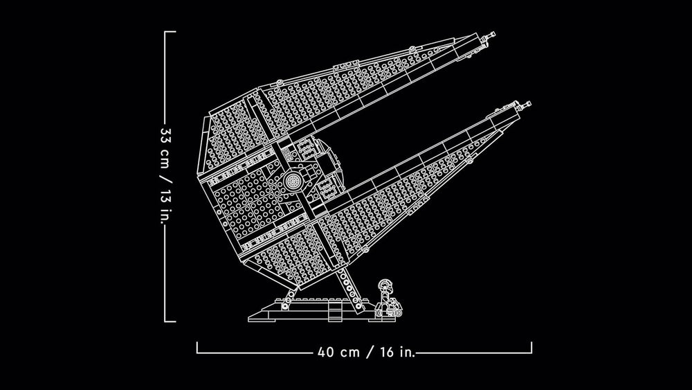 LEGO Star Wars TIE-Abfangjäger, kreativní Bauset aus der Ultimate Collector Series für Erwachsene, Modell eines Sternjägers Steinen, Geschenk für Fans, Sammlerstück, UCS-Set 75382