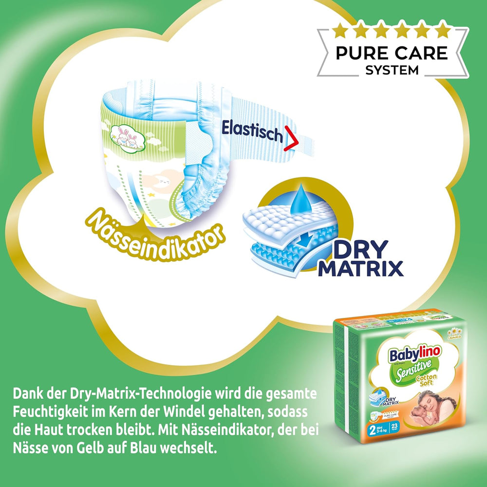 Pleny pro citlivá miminka, velikost 2, mini (3-6 kg), 192 plen