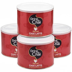 Drink Me Chai Chai Latte condimentat 1 kg (4 bucăți) – Adăugați doar apă, pudră Chai Latte (200 porții în total)