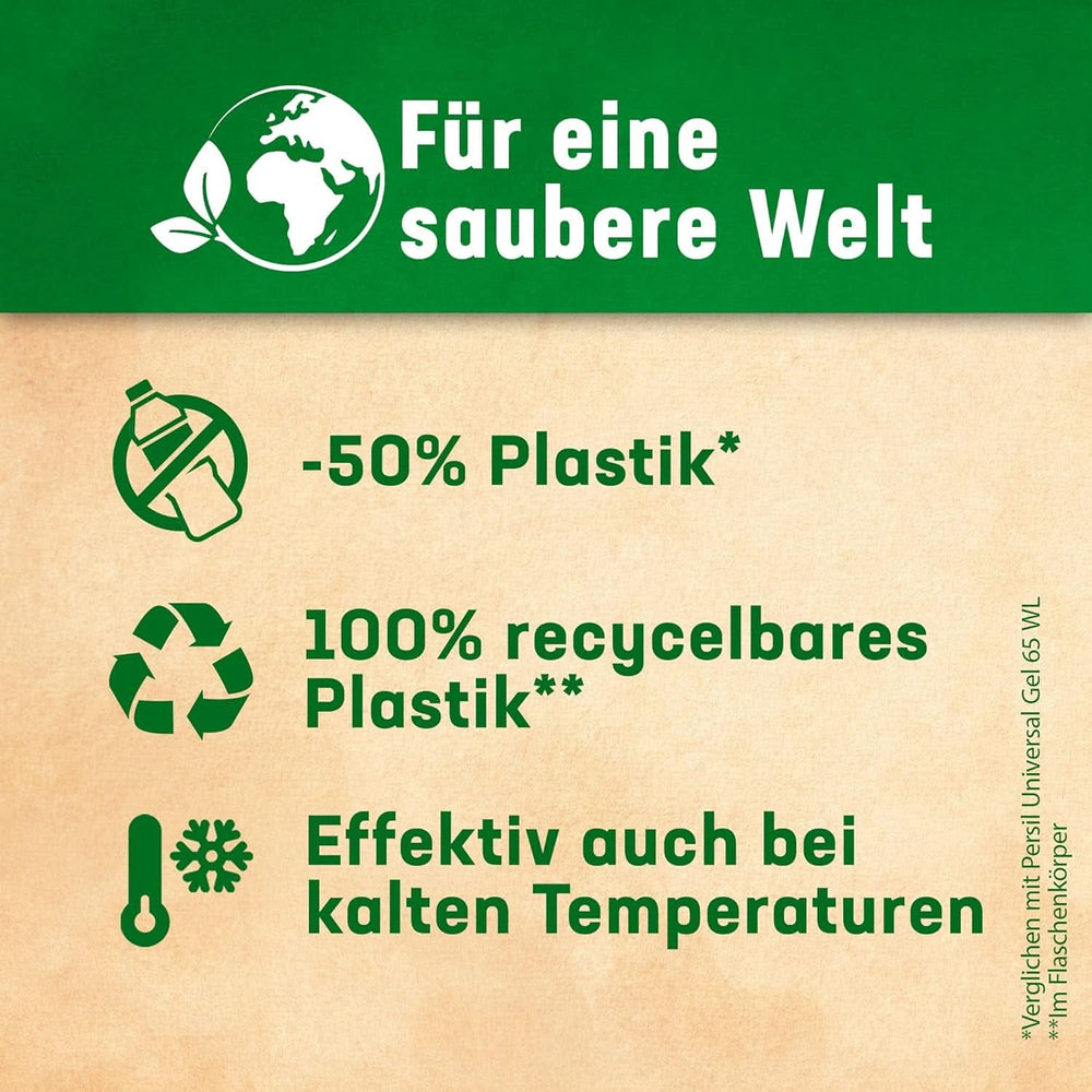 Persil Ultra Concentrate Color Detergent (2 x 65 praní), vysoce koncentrovaný tekutý prací prostředek s technologií Deep Clean Plus proti nejobtížnějším skvrnám Rufe Naty Shop Laundry Detergents