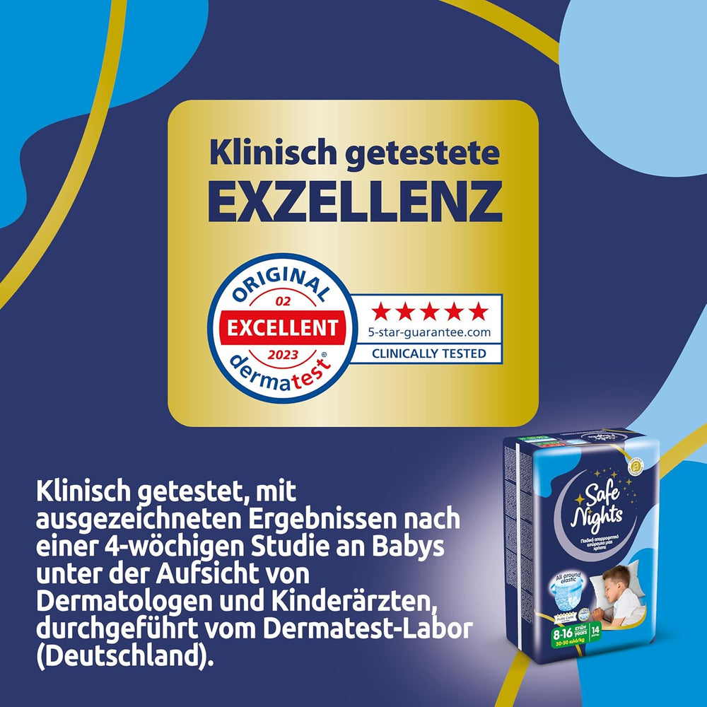 Safe Nights Boy, noční kalhoty pro věk 8-16 let (30-50 kg), 84 kusů