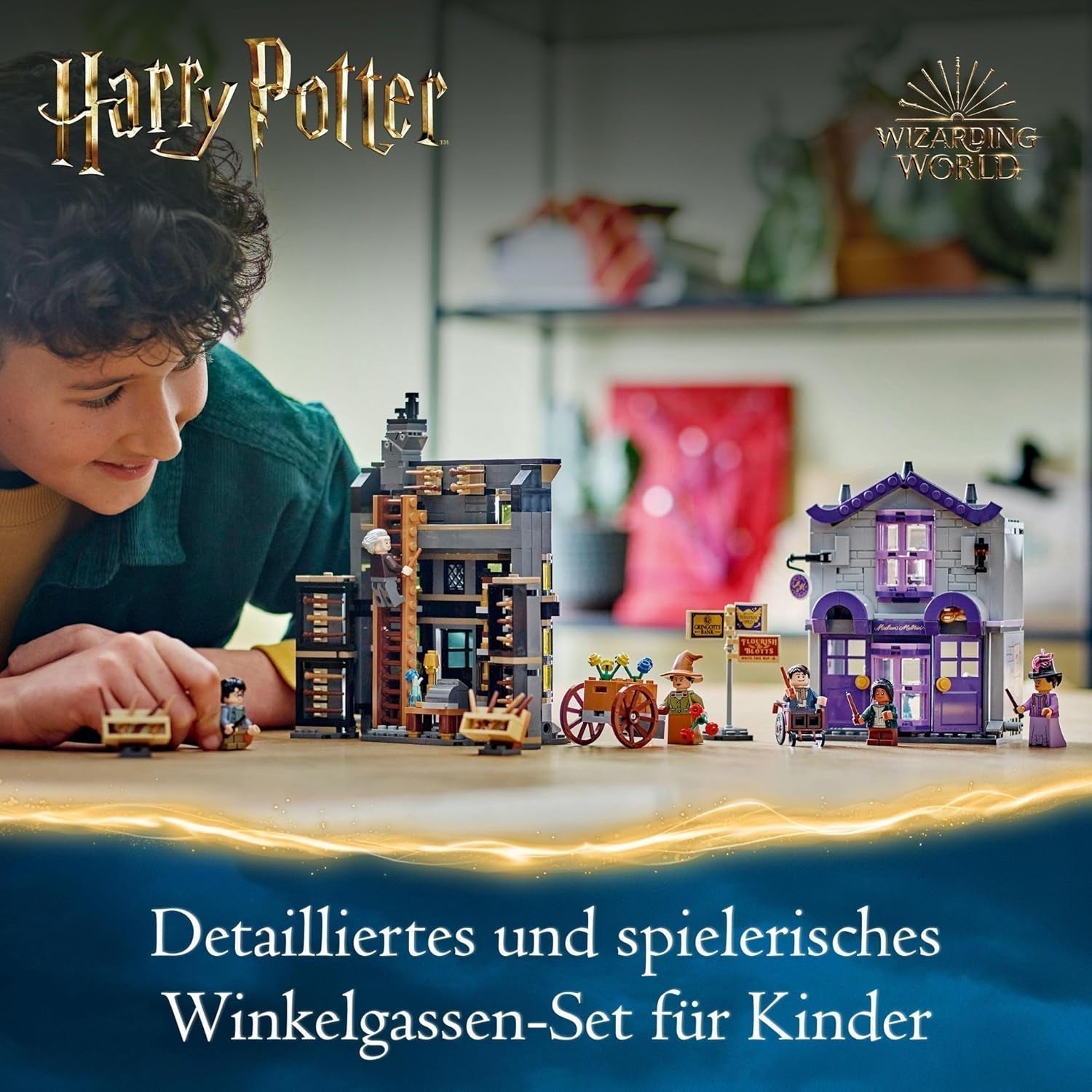 LEGO Harry Potter Obleky Ollivanders & Madam Malkin, Lands Of Diagon Alley, Dětská herní sada, Kouzelnické hračky, Fantasy dárky pro dívky, kluky a fanoušky od 8 let 76439 Stavebnice Besuche den LEGO-Store