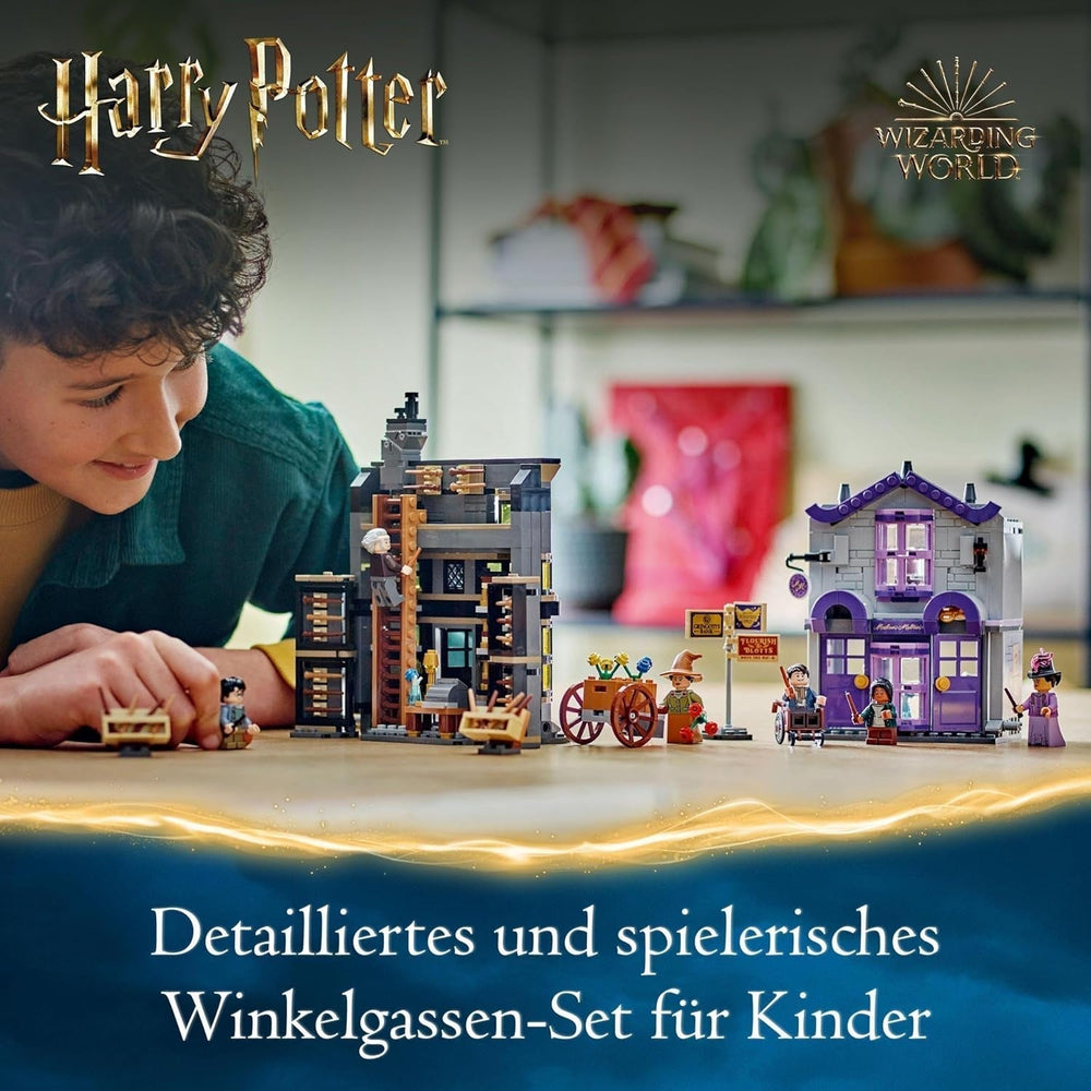 LEGO Harry Potter Obleky Ollivanders & Madam Malkin, Lands Of Diagon Alley, Dětská herní sada, Kouzelnické hračky, Fantasy dárky pro dívky, kluky a fanoušky od 8 let 76439 Stavebnice Besuche den LEGO-Store