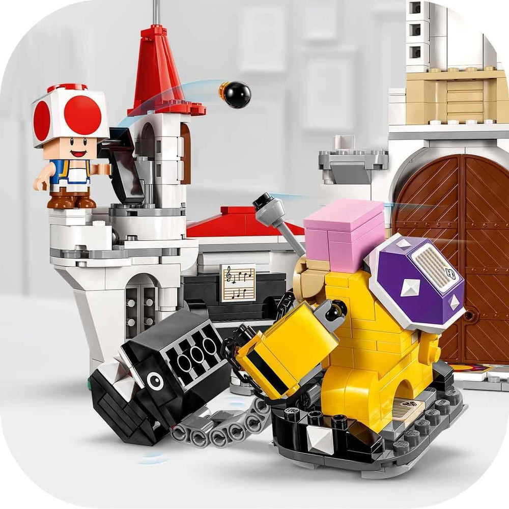 LEGO Super Mario Roy's Battle at the Mushroom Palace Dobrodružná sada s postavami Nintendo Dárek pro dívky, chlapce a hráče 7 let staré 71435 Stavebnice Besuche den LEGO-Store