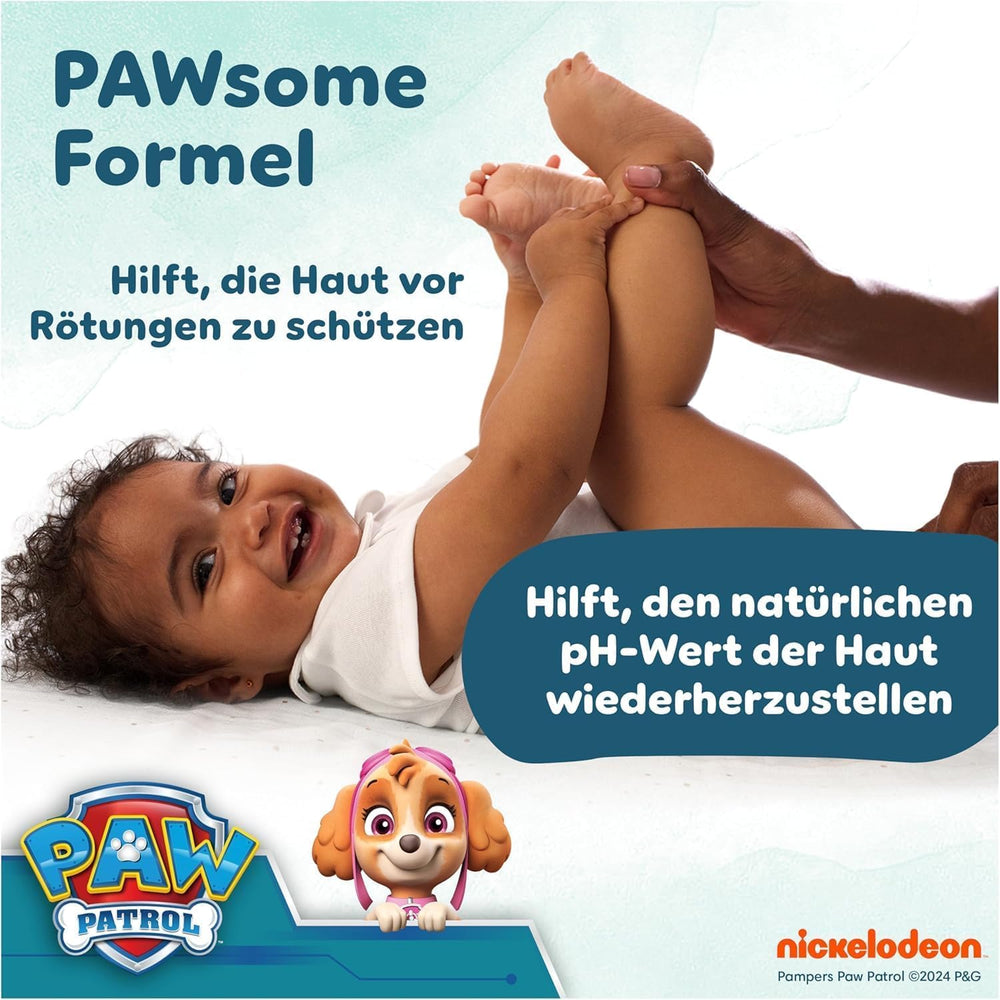 Pampers Harmony Aqua dětské ubrousky Paw Patrol 15 balení 48 ubrousků 720 dětských ubrousků pomáhá obnovit přirozenou rovnováhu pH pokožky lehké mléko 99 % vody
