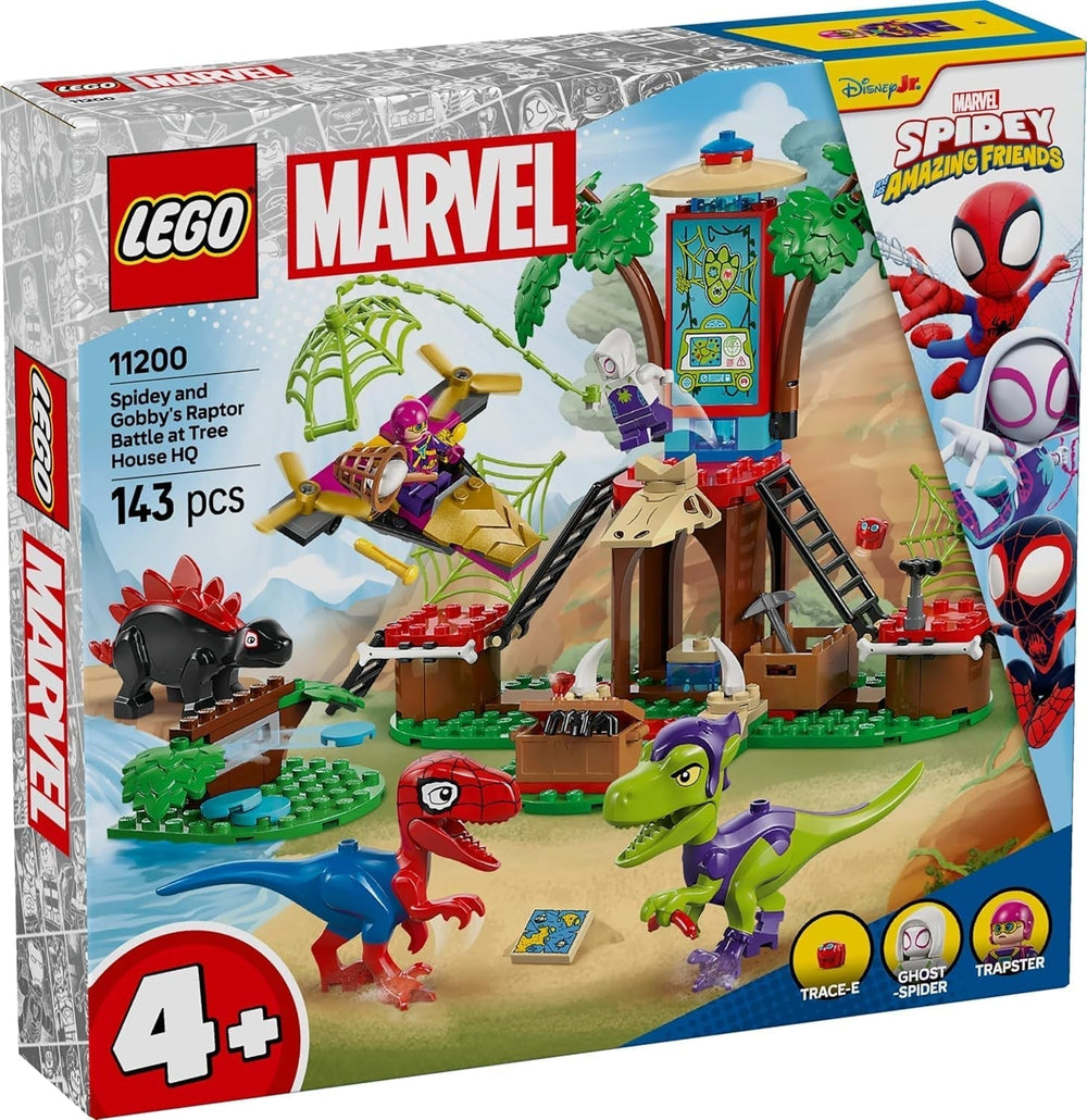 LEGO Marvel Showdown at the Treehouse: Spidey-Rex vs. Gobby-Raptor, Dinosauří sada na stavění a hraní, Hračka Dinosauří dárek pro chlapce a dívky 4+, Spidey a jeho super přátelé 11200 stavebnic Besuche den LEGO-Store