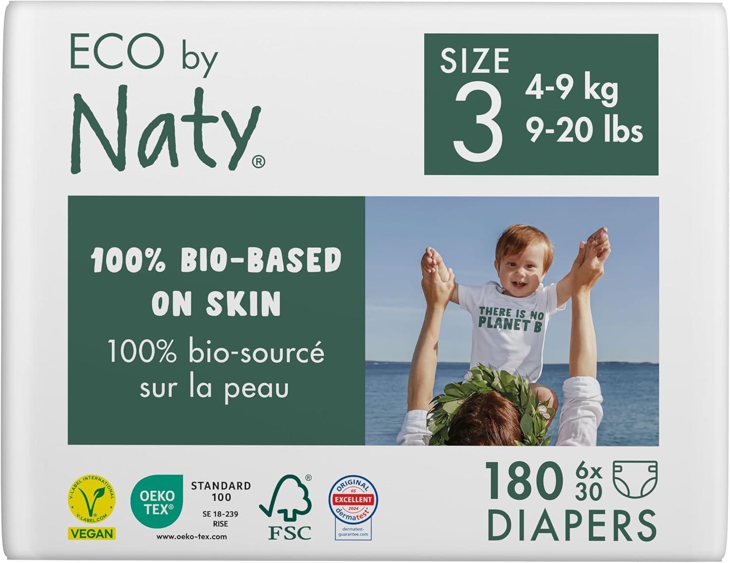 Eco plenky Eco by Naty Baby Eco plenky - prémiové organické plenky, ekologické, vyrobené z rostlinných materiálů, ideální pro citlivou dětskou pokožku (velikost 5 - 80 kusů)