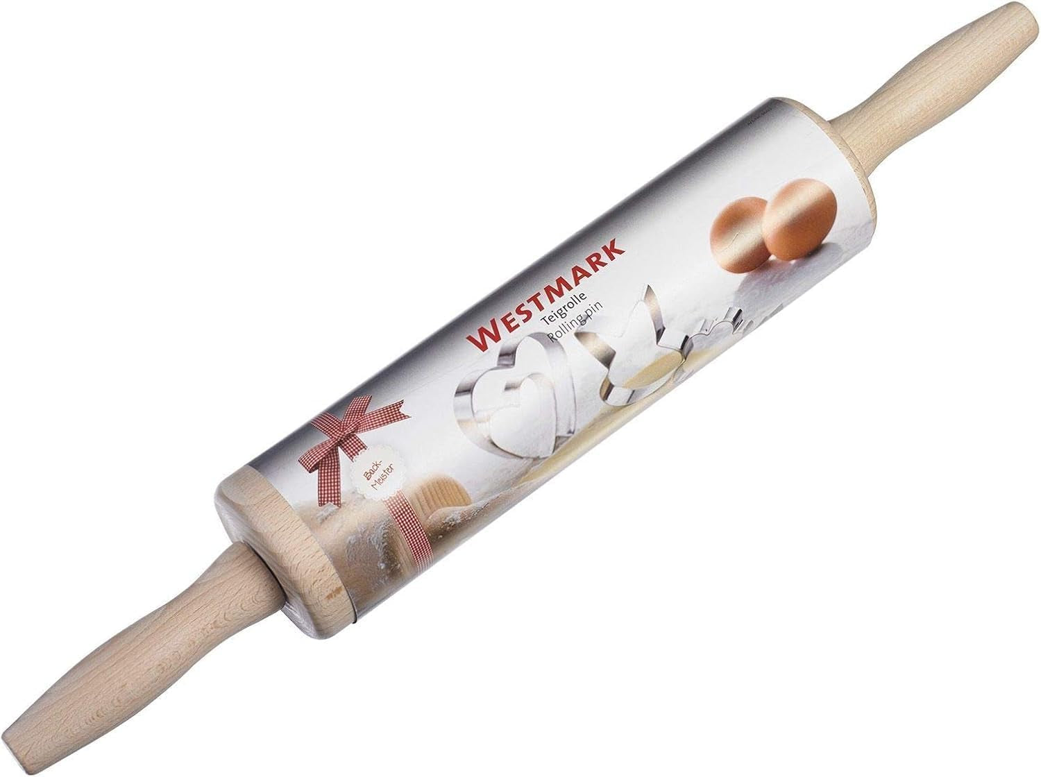 Westmark Teig-/Backrolle/Nudelholz, aus Buchenholz, délka: 46 cm, Holz, Woody, Hellbraun, 30012270