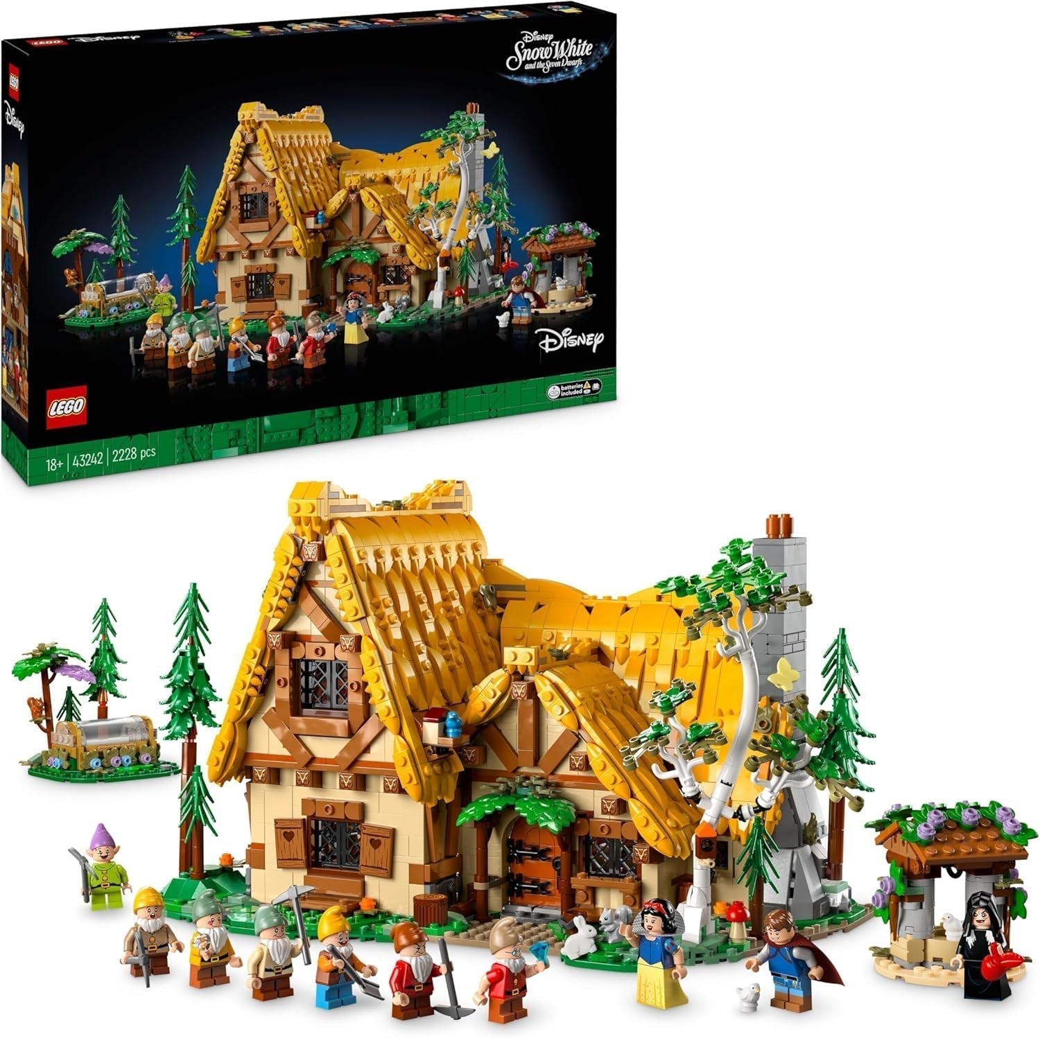 LEGO Ç€ Disney Frozen Elsin zimní palác, stavebnice a herní sada pro děti s modelem paláce a minifigurkami ELSA a Anny, dárek pro dívky, chlapce a fanoušky filmu od 6 let 43244 Stavebnice Besuche den LEGO-Store Sněhurka a 7 přátel lesní dům