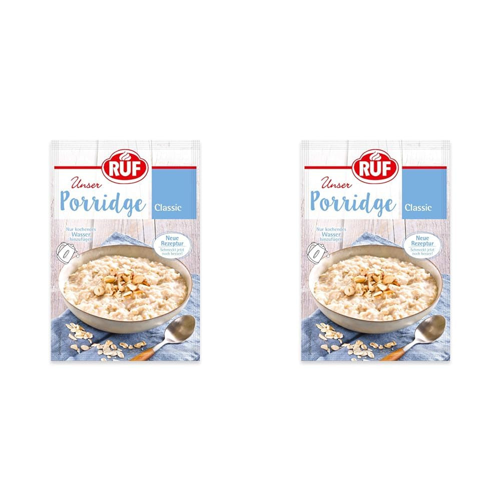 Terci de ovăz instant RUF cu căpșuni și vanilie, o masă de vară cu ovăz gata în 3 minute, 1 pliculeț x 65g
