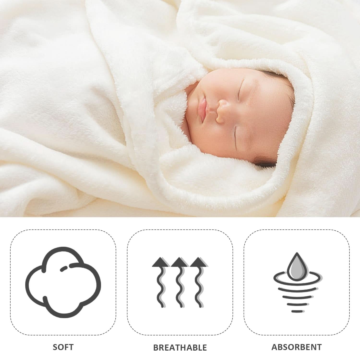 Prosop cu glugă pentru bebeluși, moale, absorbant Mama si Copilul Naty Shop