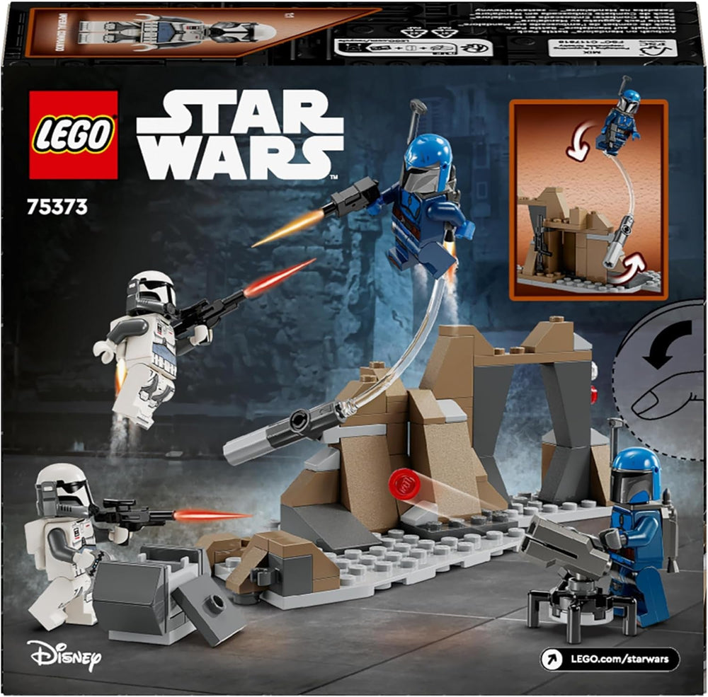 LEGO Star Wars: Mandalorian Ambush on Mandalore Battle Pack, dobrodružná stavebnice pro děti, sběratelská akční sada, nápad na dárek pro chlapce a dívky 75373 Stavebnice Besuche den LEGO-Store